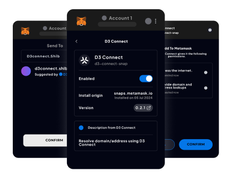 Send and receive crypto using your name
